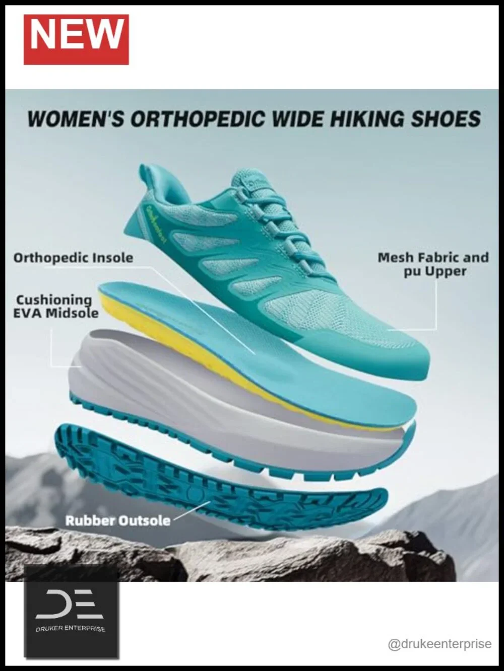 Women's Orthopedic Wide Plantar Fasciitis Shoes Arch Support Diabetic Flat Feet